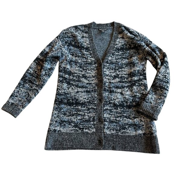 Athleta Westlake Button-Down Cardigan Sweater Marled Merino Wool Size Small - Picture 2 of 13